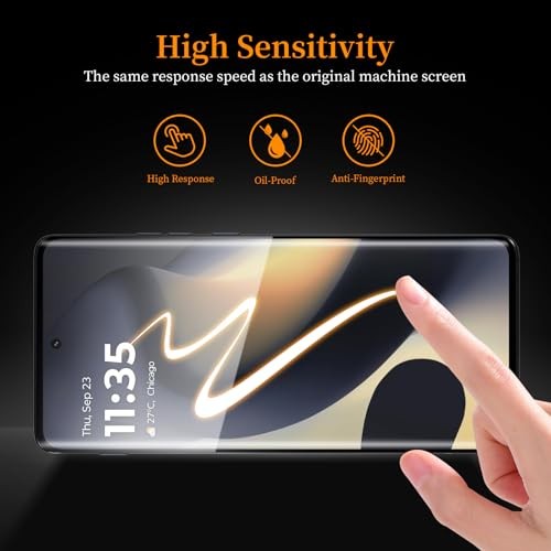 3 Pack Screen Protector for Moto Edge 2024, UltraClear, 9H Hardness, Bubble