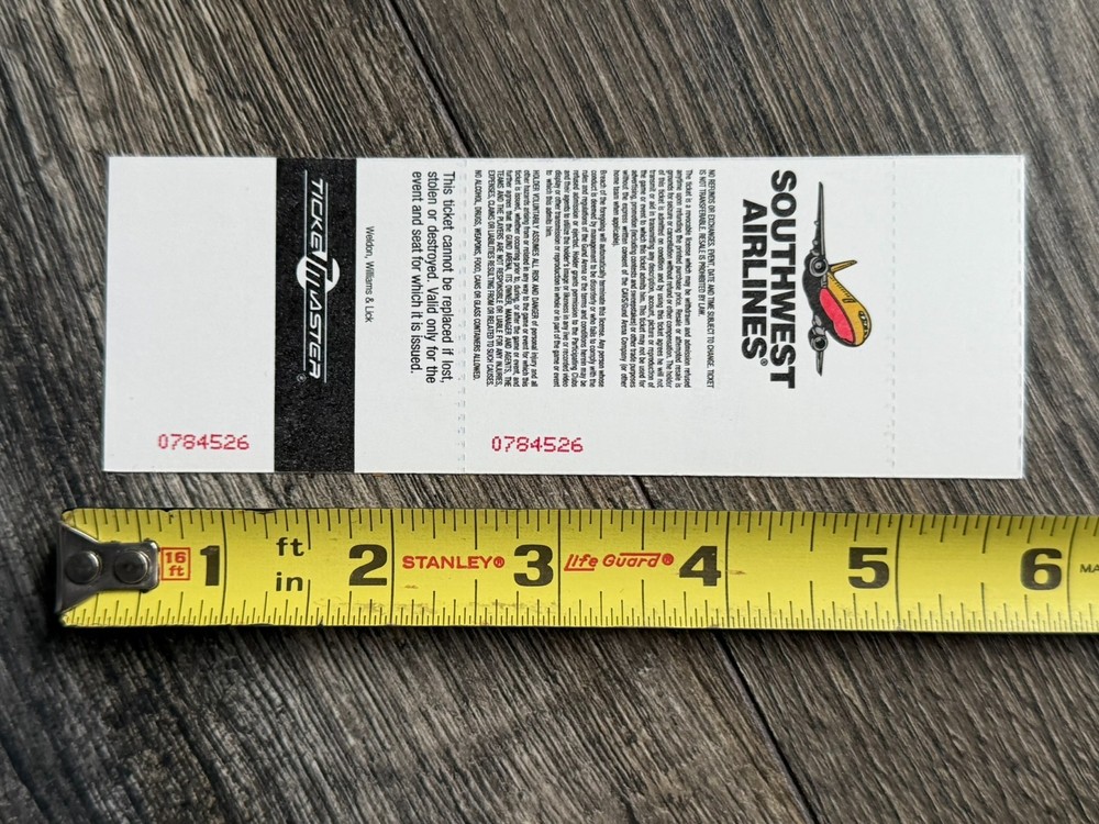 KISS Full Ticket Stub Psycho Circus Tour Cleveland Ohio Dec 6 1998 Vintage Kiss