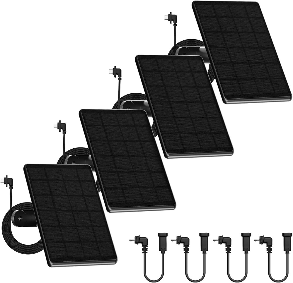 4 Pack 6W Solar Panel for Blink Camera, 2500mAH Panel Compatible with Blink