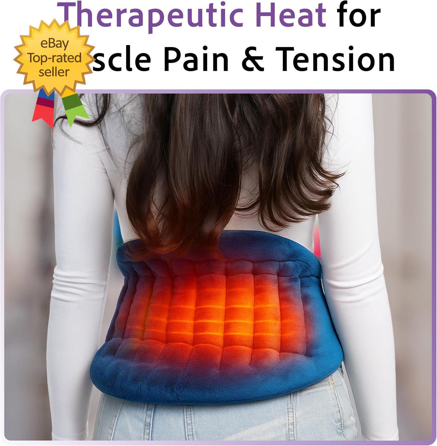 Microwavable Heating Pad for Back Pain Relief Moist Heat Pack for Neck & Shoul