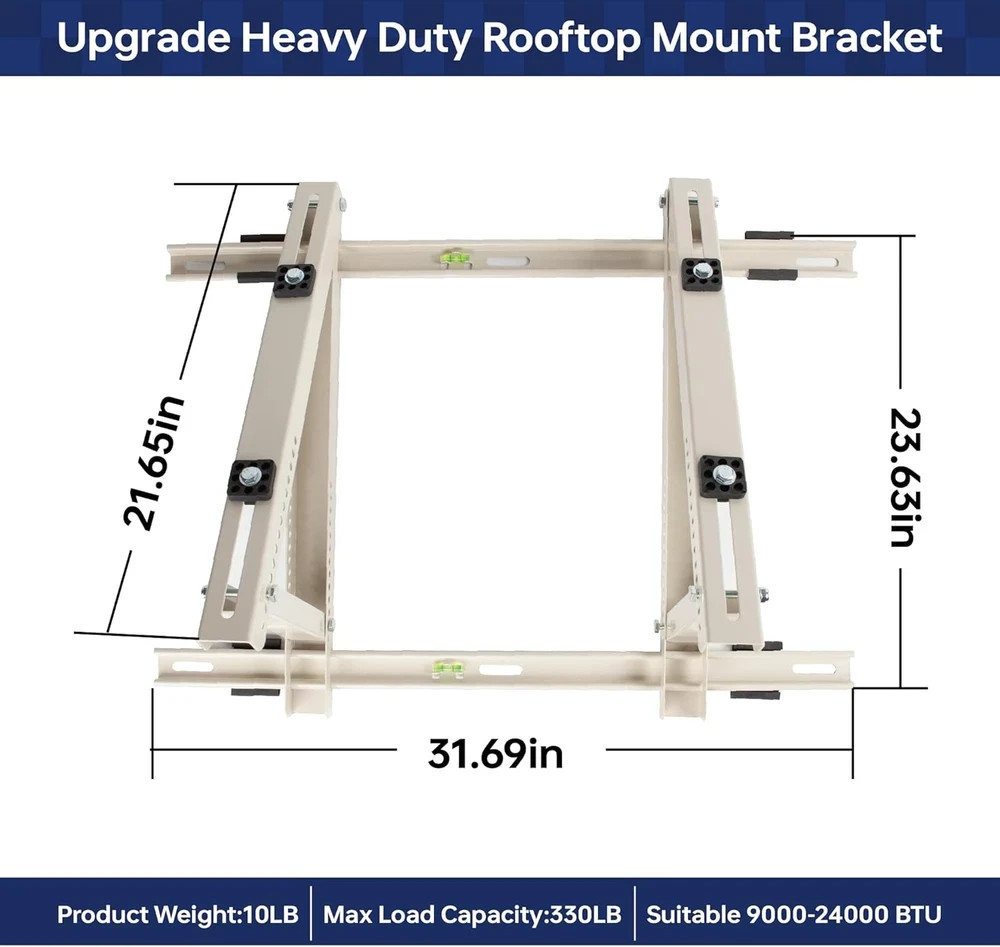 Durable Adjustable Roof Bracket for 9000-24000 BTU Mini Split Units