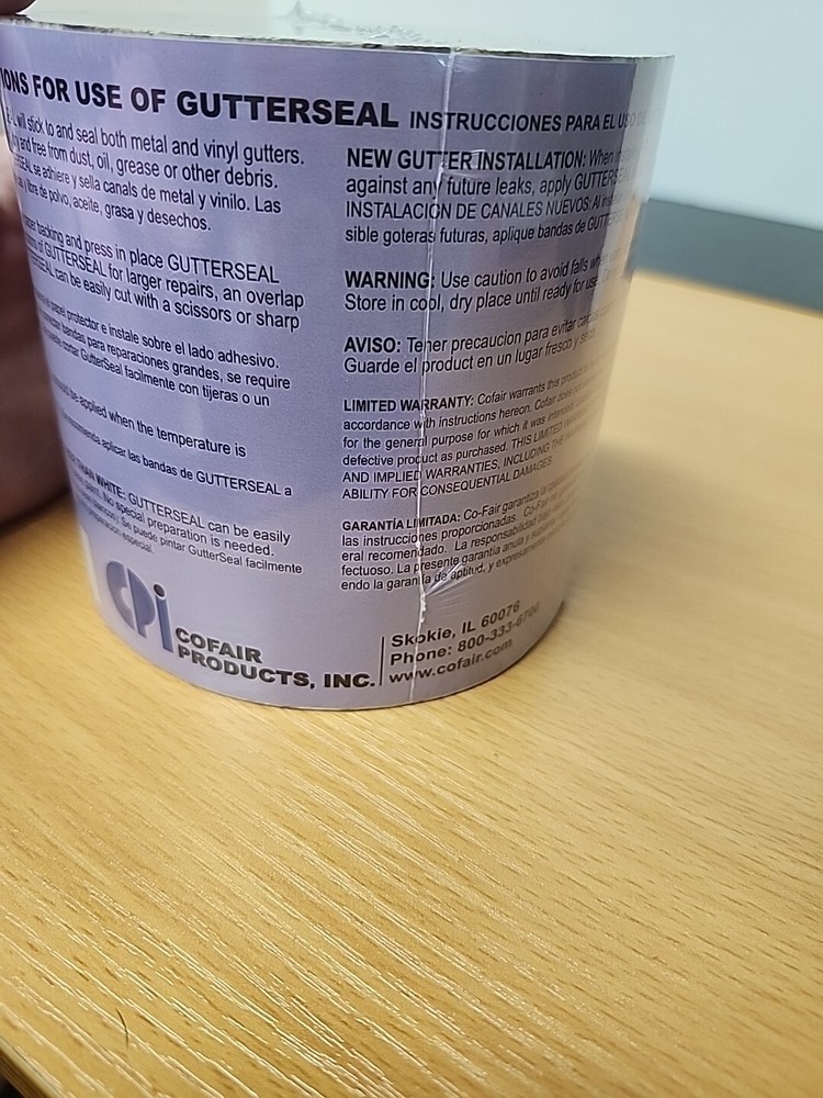 Gutter Liner Roll, 4-In. x 10-Ft. GSL410