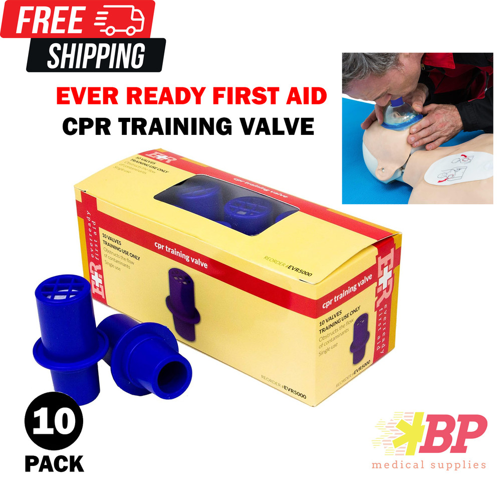 Ever Ready First Aid CPR Rescue Mask Training Valves - 10 Pack