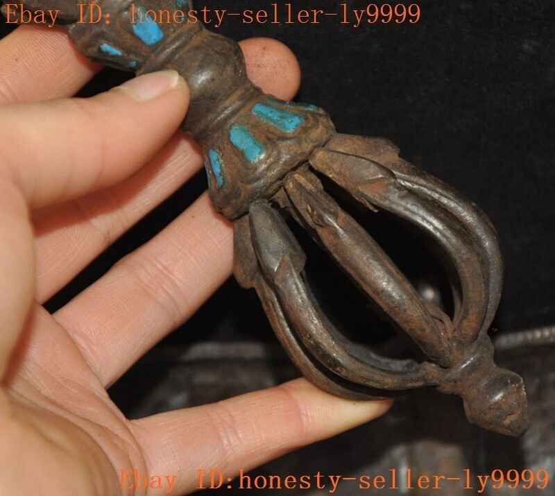 Tibetan Buddhism temple bronze Vajra Dorje Phurpa Exorcism Talisman