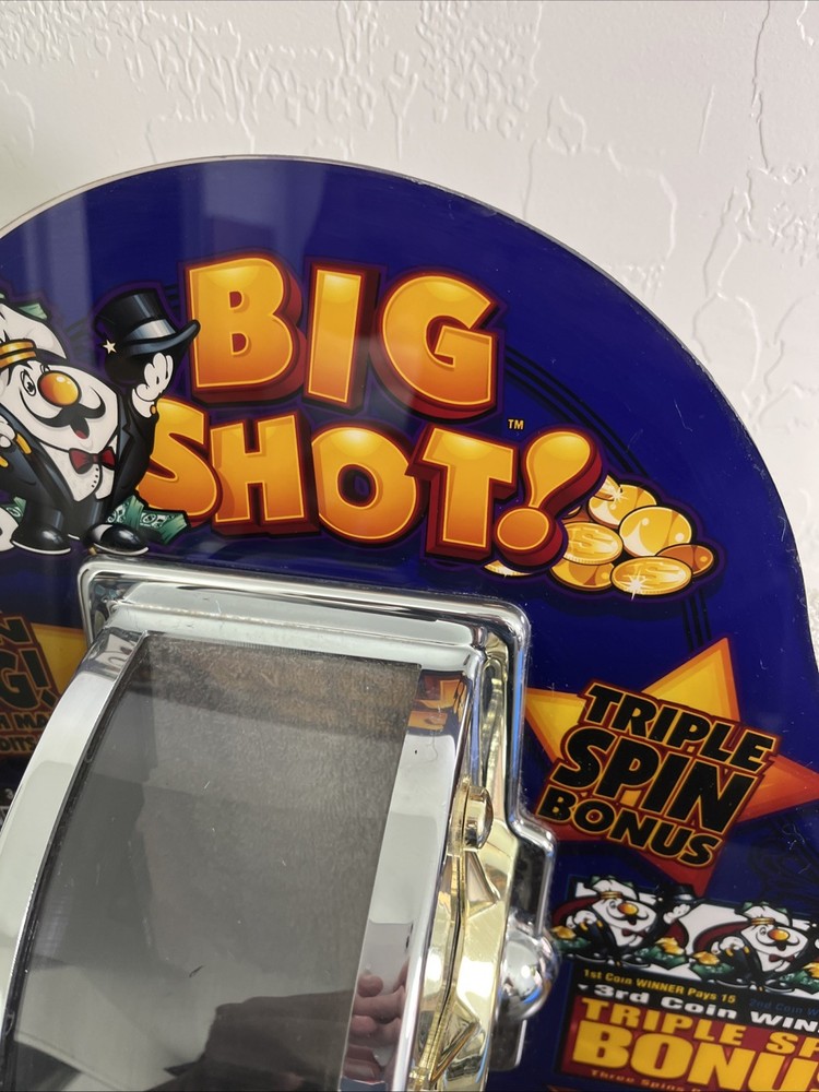 BIG SHOT Plexiglass Slot Machine Insert Casino Data Systems 2001