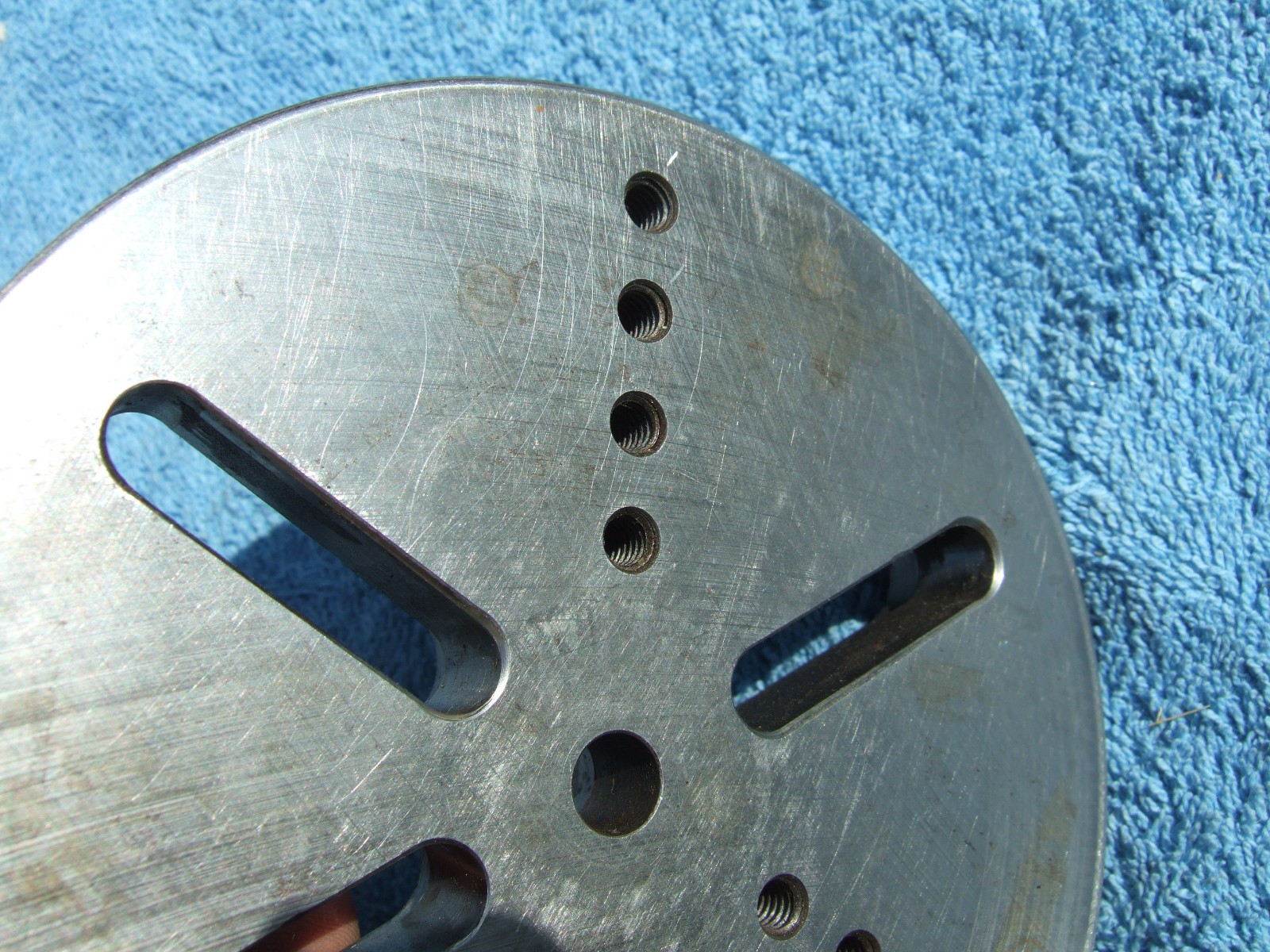 FIXTURE PLATE ROUND 6 inch TAPPED XLNT TOOLMAKER MACHINIST INSPECT GRIND MILL