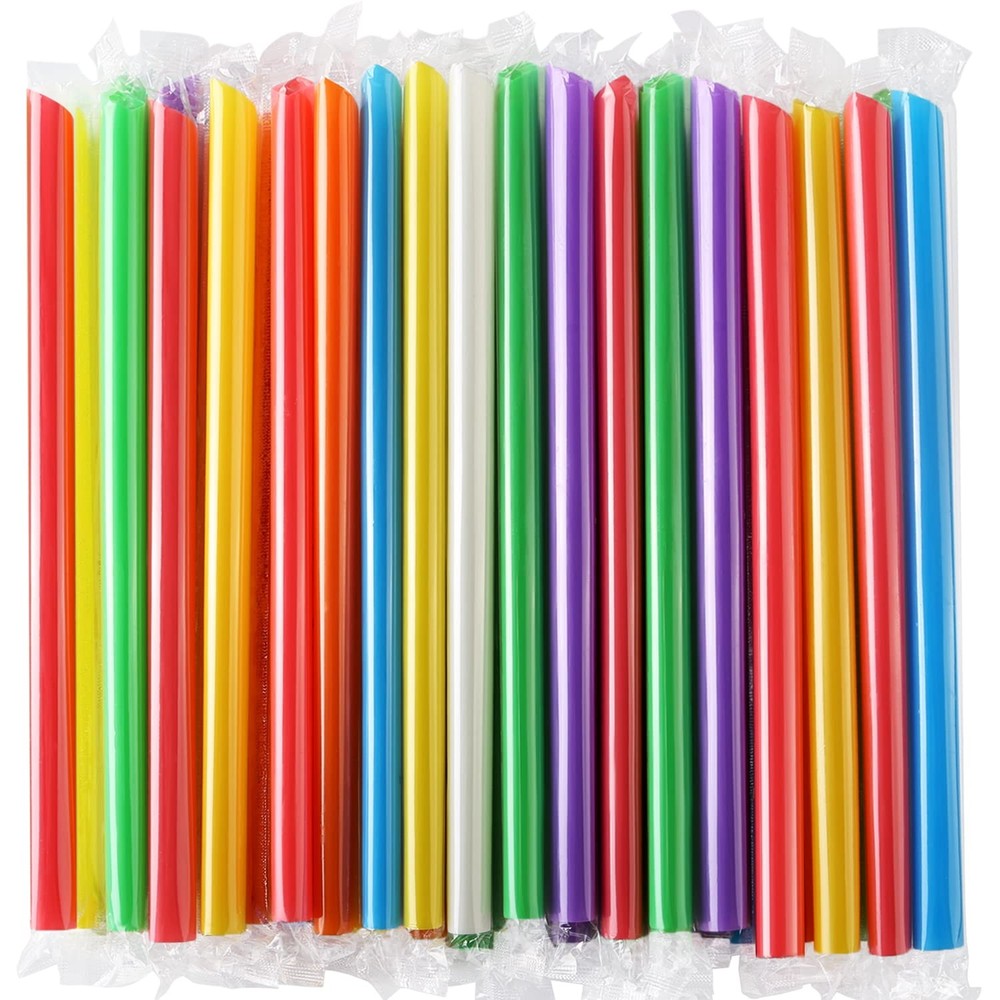 [Individually Wrapped] ANGLED TIPS 100 Pcs Disposable 9.45 Inch, Multicolor