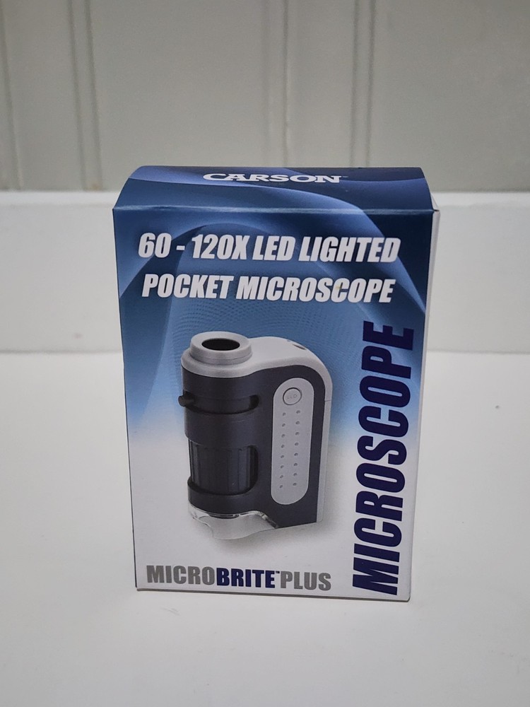 Carson MicroBrite Plus 60x - 120x LED Lighted Zoom Pocket Microscope