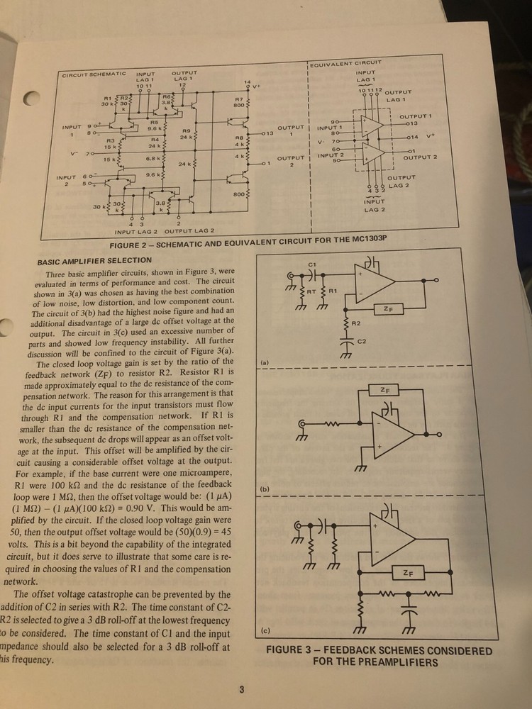 Motorola Electronics Manual Diagram Reference AN-420 Stereo Preamplifier