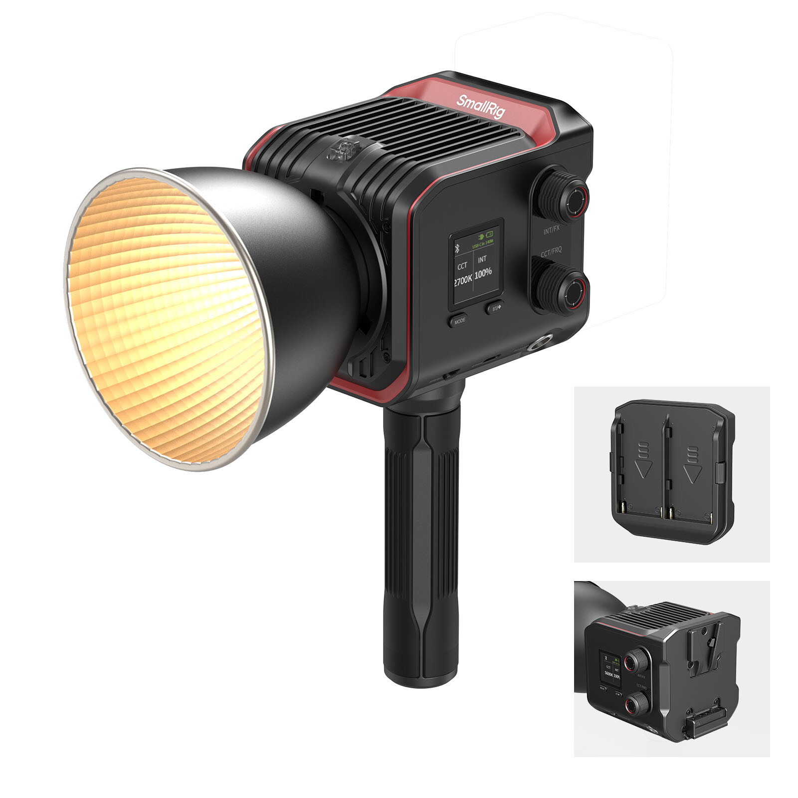 SmallRig RC 100B COB Video Light with Handle, Bi-Colour Video Light 2700K-6500K