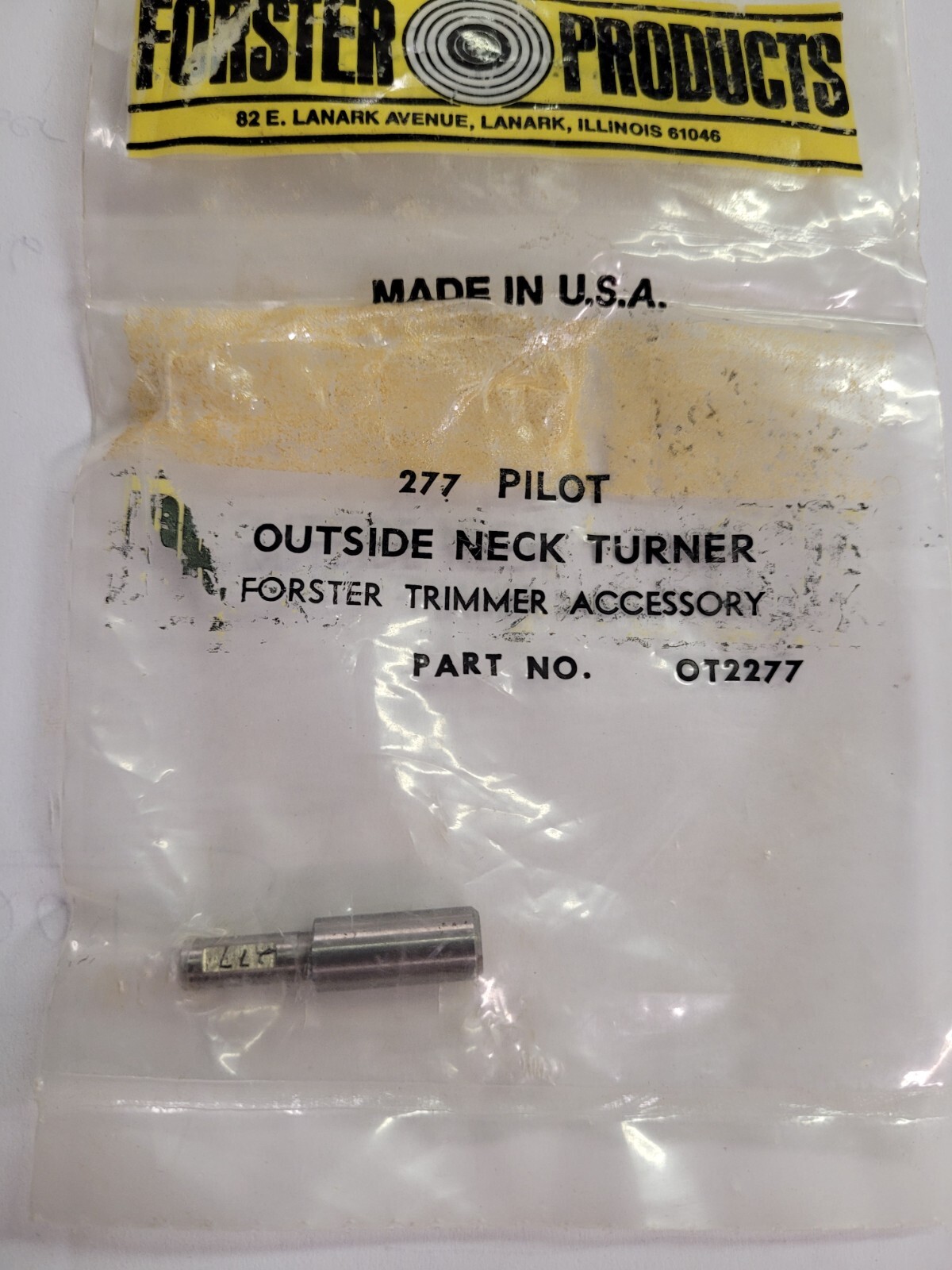 Forster Outside Neck Turner Pilots MULTIPLE SIZES **YOU PICK**