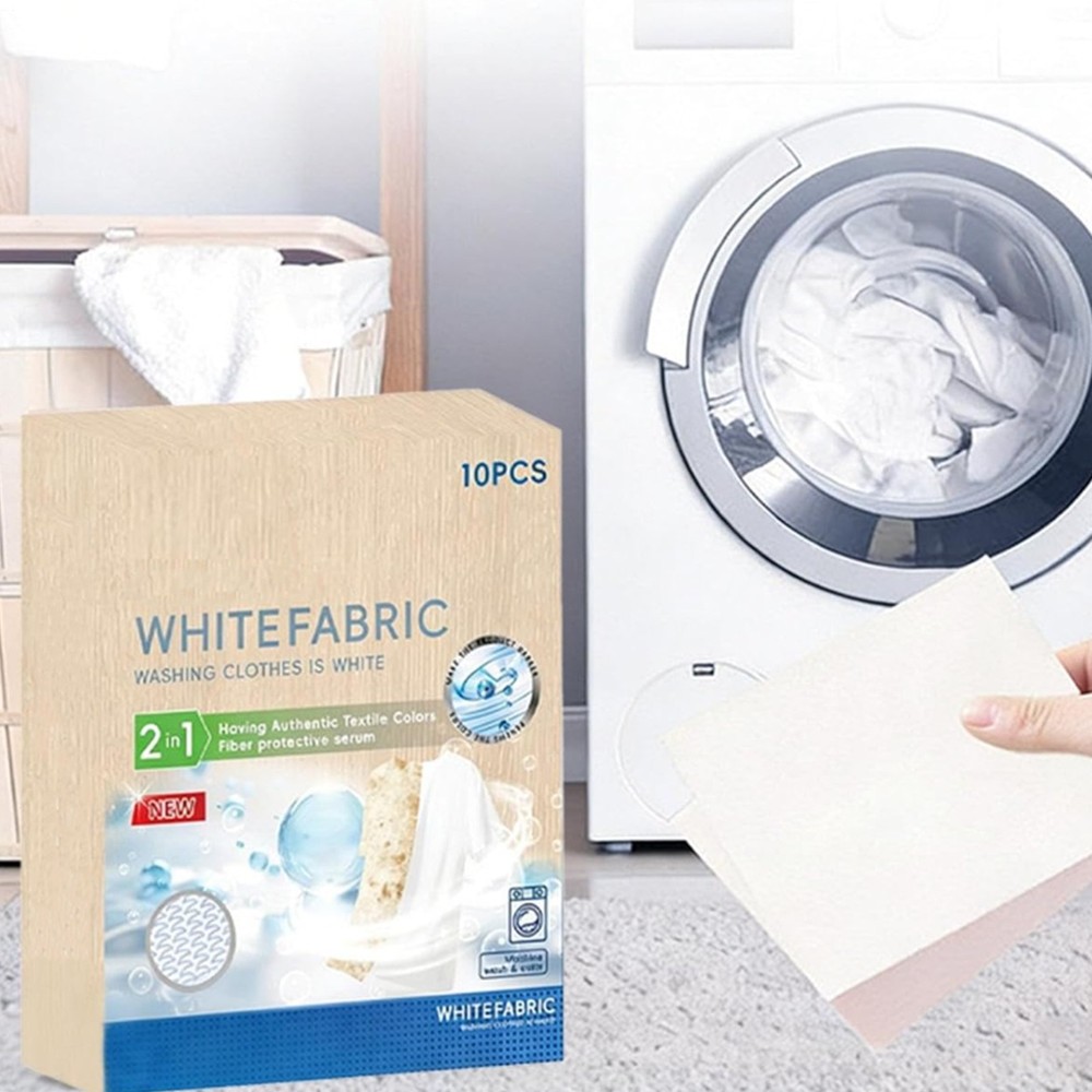 White Fabric Dye - 10 Sheets Laundry Sheets for White Fabric Care