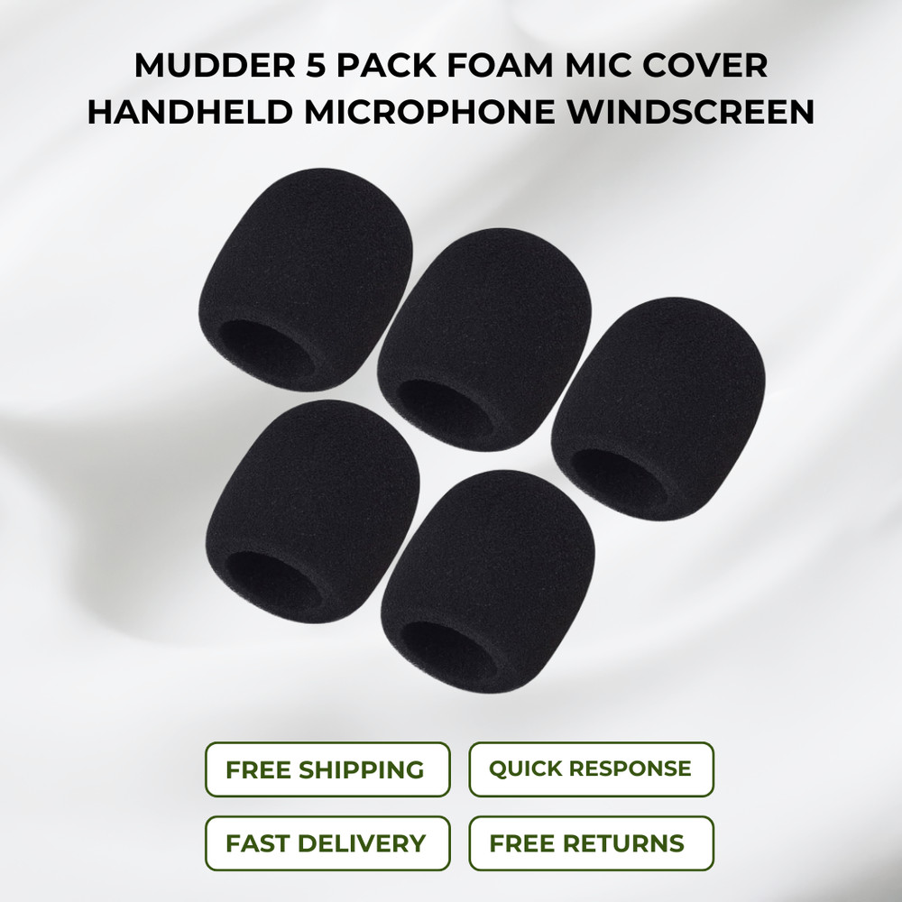Mudder 5 Pack Foam Mic Cover Handheld Microphone Windscreen 5 Pack