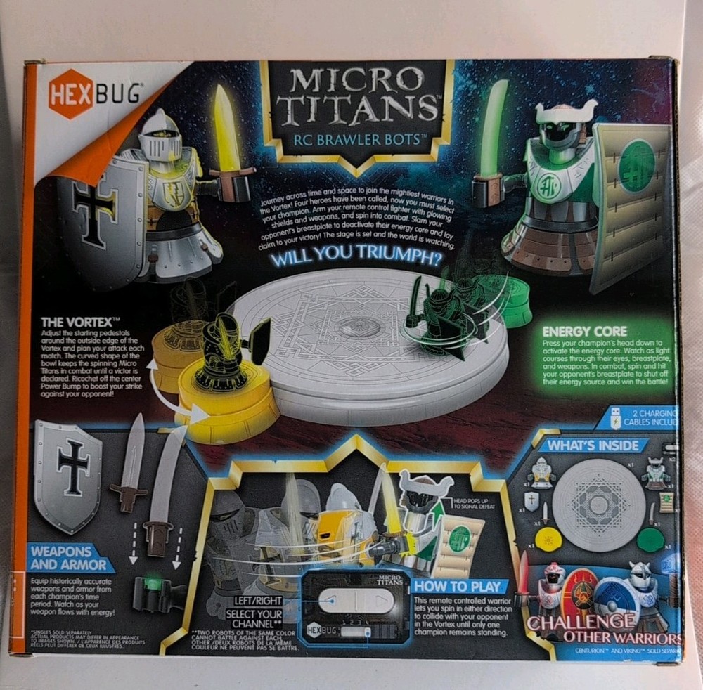 HEX BUG Micro Titans RC Brawler Bots Samurai And Knight