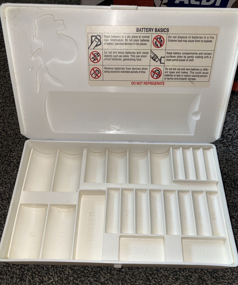 Energizer Battery Organizer Storage Case Plastic