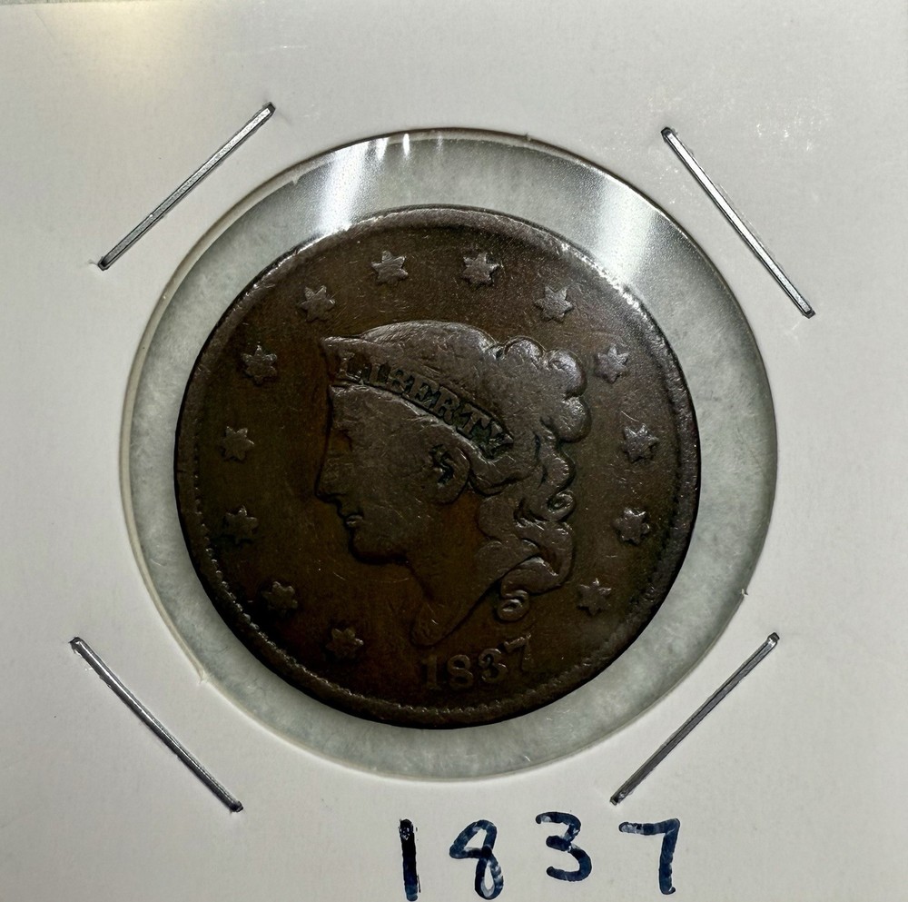 1837 Large Cent – Circulated Early U.S. Copper