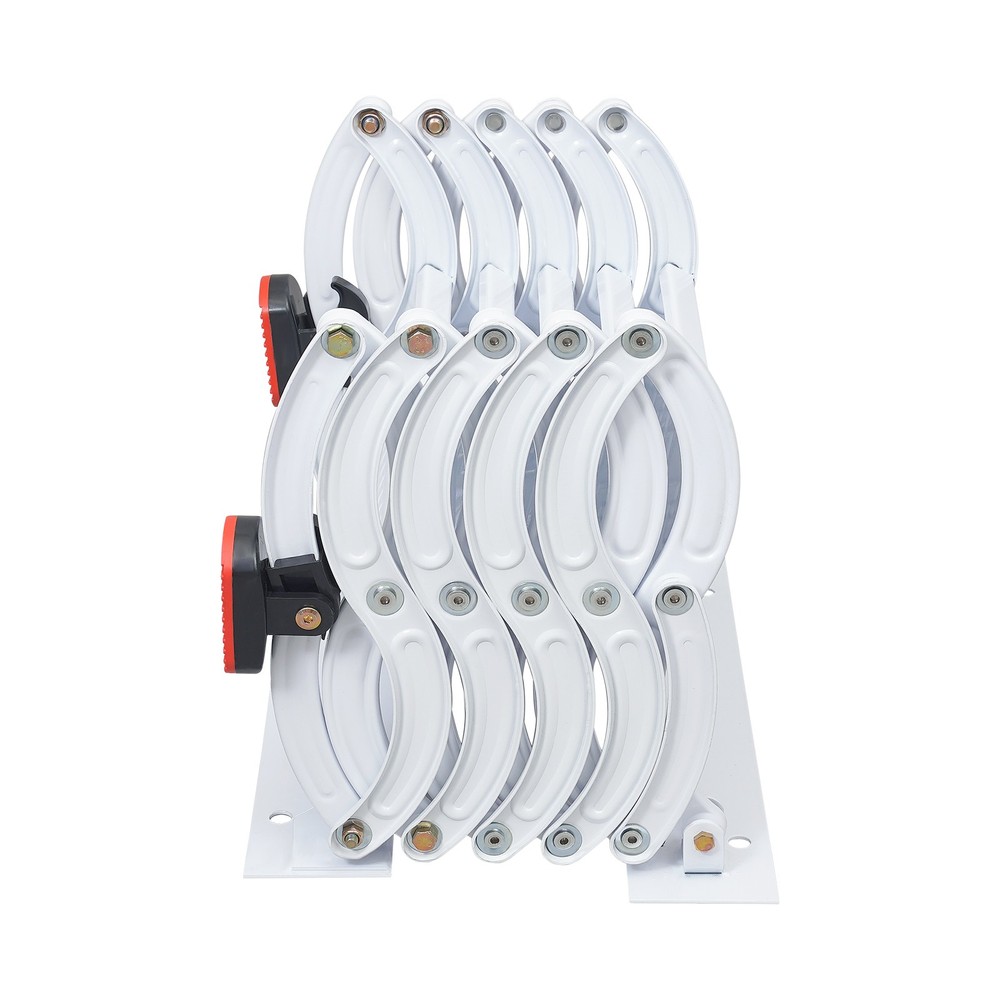 NEW Wall Mounted Attic Ladder Pull Down Telescoping Step Ladder 5 Steps Ladder