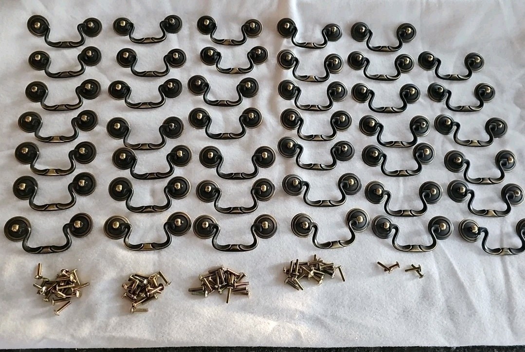 Lot of 41 KBC 4761 Bail Handle Drop Pulls 3" On Center Vintage MCM W/ Screws