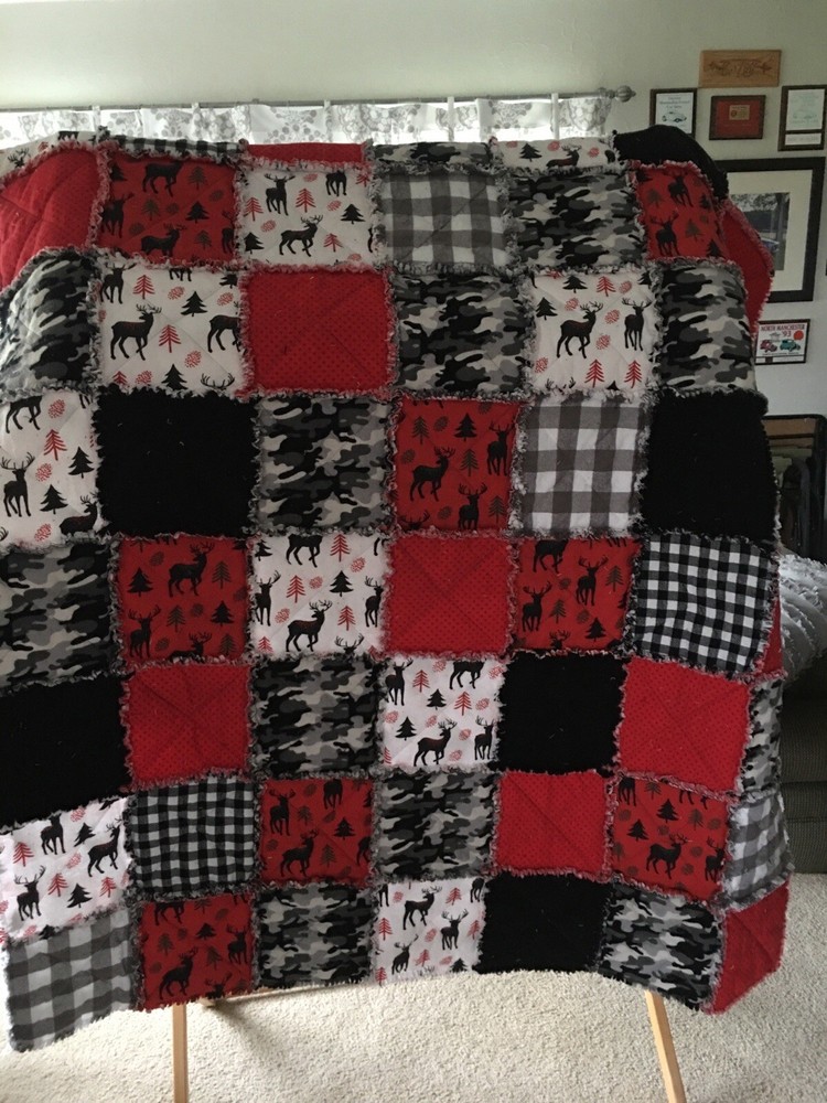New Full Size Rag Quilt, Handmade Custom Made