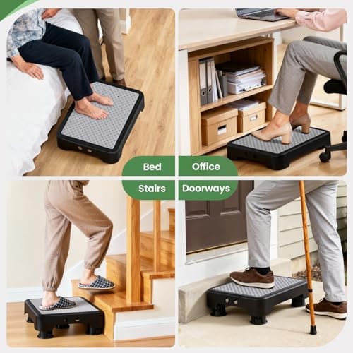 SOYO Mobility One Step Stool, Heavy Duty Non-Slip Platform for Elderly