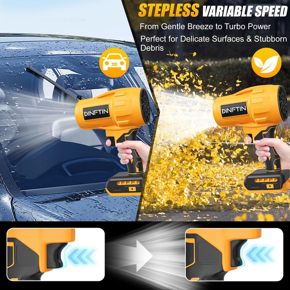Brushless Cordless Leaf Blower Compatible for DeWalt 20V Battery(Tool Only), ...