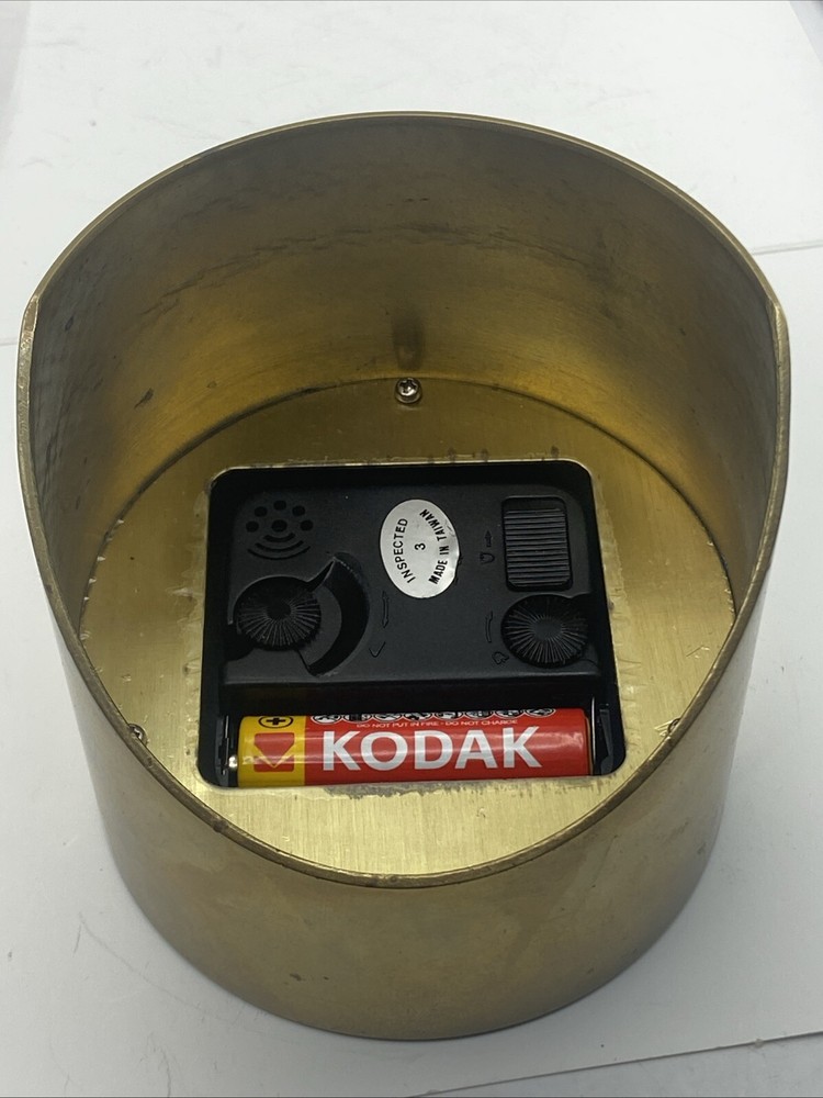 Trench Art Brass Shell Made Into A Clock ? With Modern Clock Movement