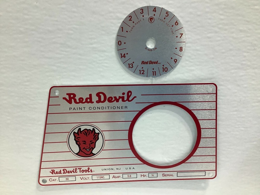 Red Devil Model 30 Paint Conditioner Shaker 2 Piece ID Tag set!