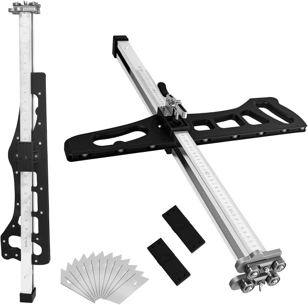 Versatile Hand-Powered Drywall Cutter for Precise Cuts - 3/8 & 1/4" Compatible