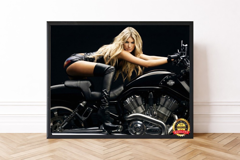 Marisa Miller - Harley Davidson - Metal Sign 11 x 14