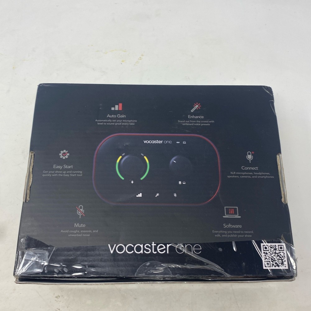 Focusrite Vocaster One USB-C Podcast Interface - Black