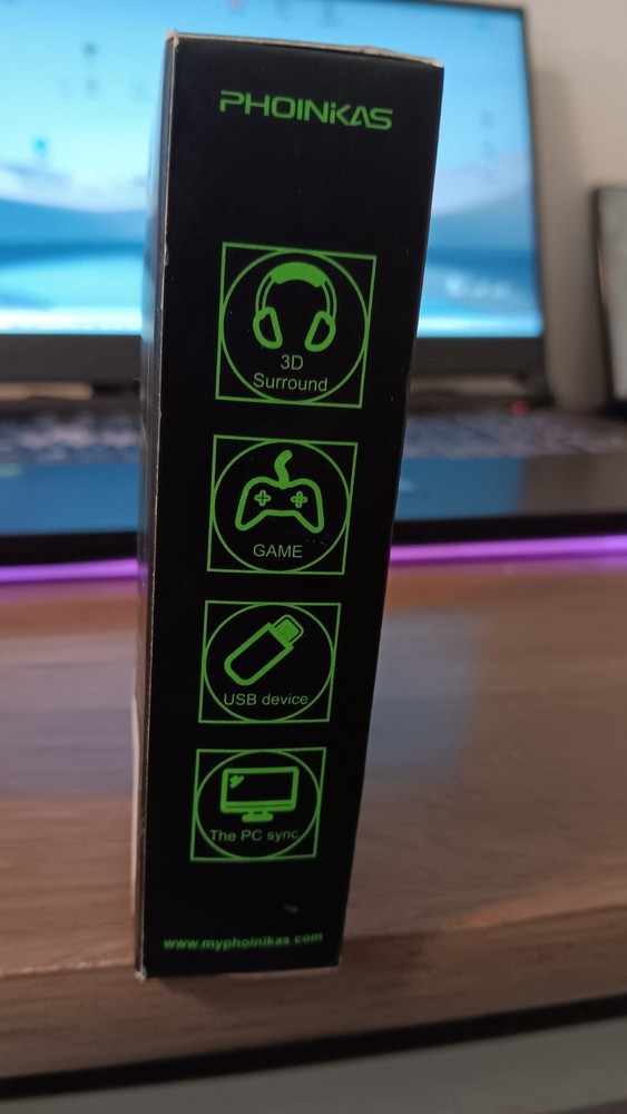 T10 External Sound Card, PHOINIKAS USB Audio Adapter for PC Windows, Mac, Linux,