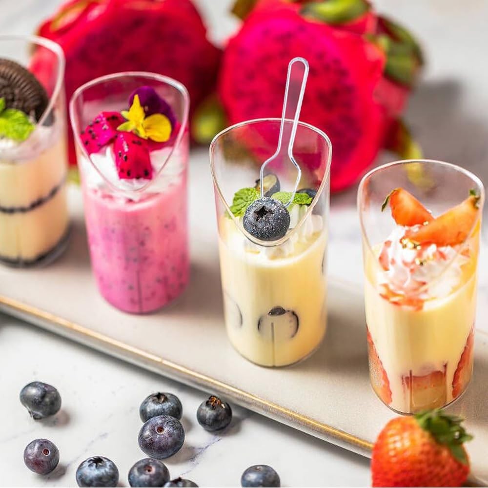 1000 PCS Clear Spoons, Mini Plastic Sampling Spoons for Dessert Yogurt Party