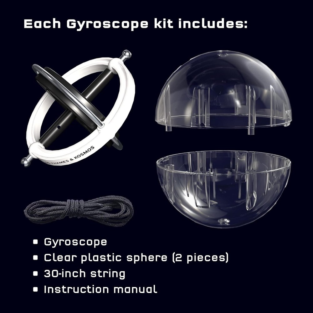 30 Inch Gyroscope Toy Physics Experiment Kit for Motion Forces and Gravity