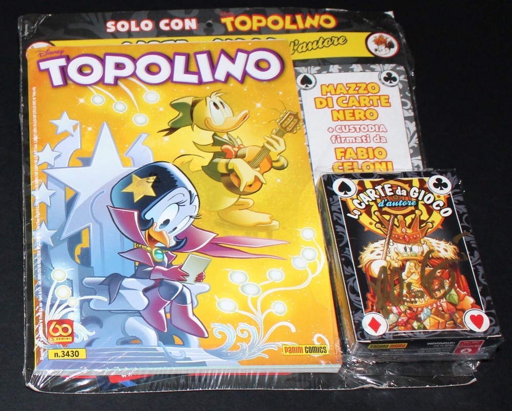 Mickey Mouse 3430 with Autographed Cards FABIO CELONI Autograph Comic Proof