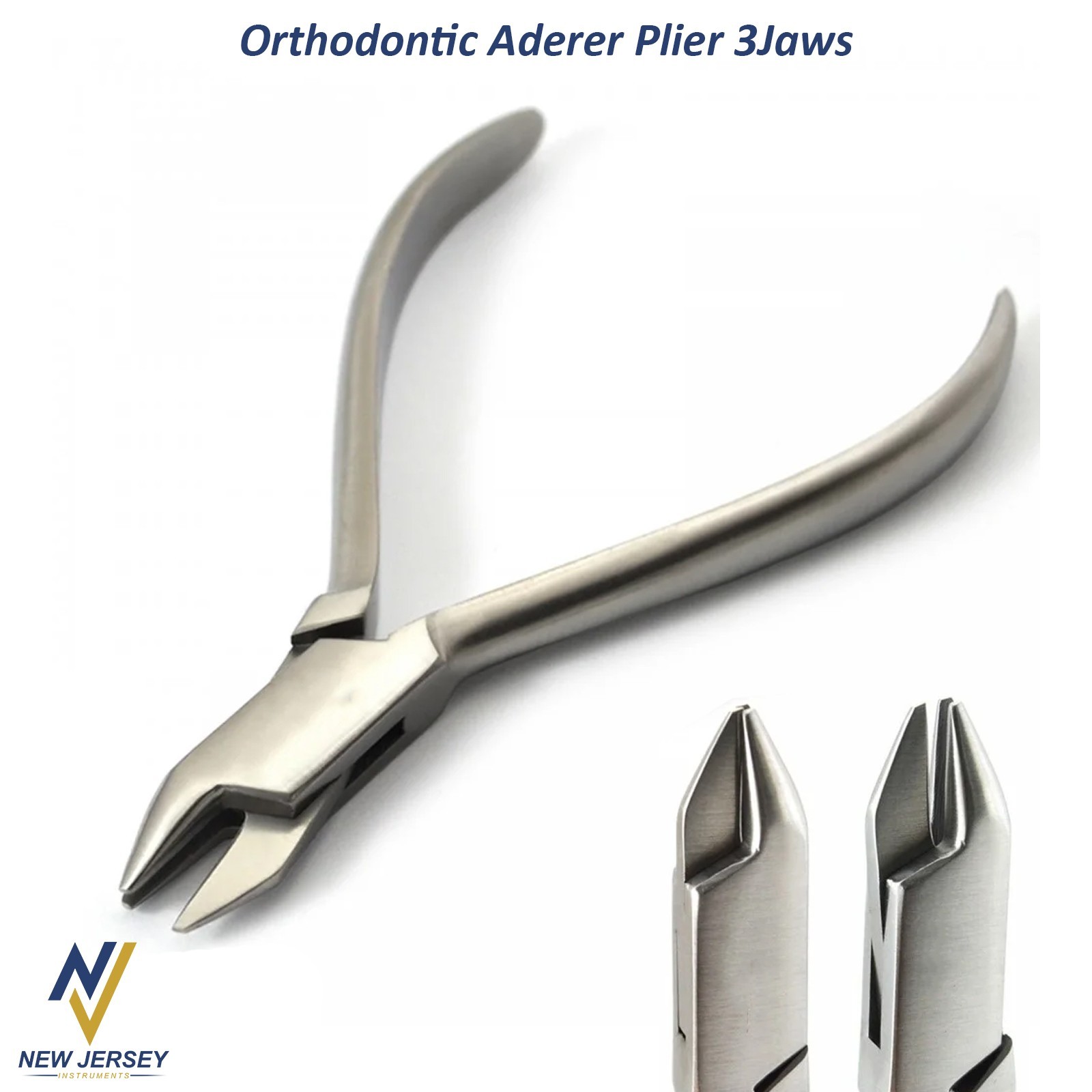 Dental Aderer Plier Three Jaw Orthodontic Tooth Braces Wire Bending Loop Forming