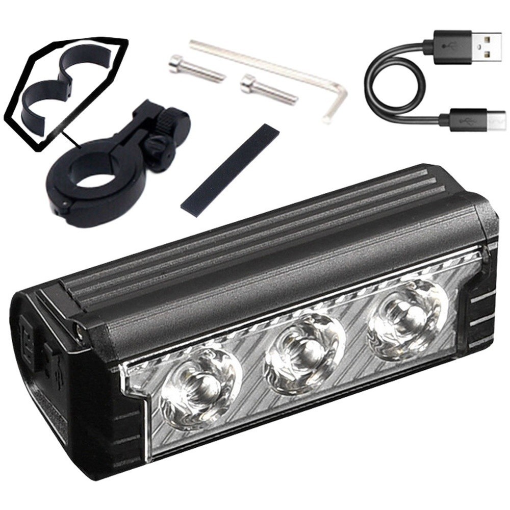 Bike Light Headlight Wide Flood Beam with Horizontal Mount Space Saving