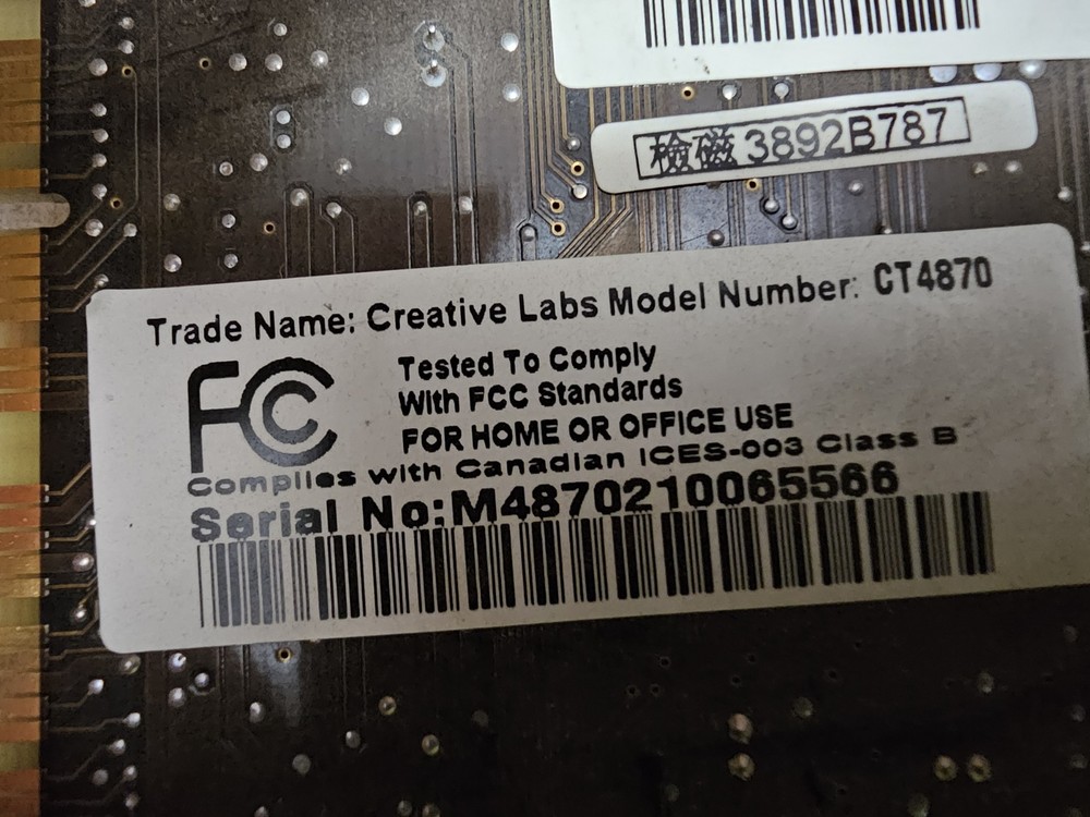 Creative labs, sound blaster live￼ Ct4870