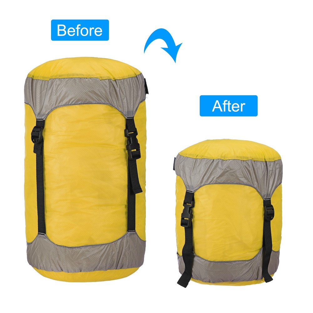 Compression Stuff Sack 18L L Size Waterproof Yellow