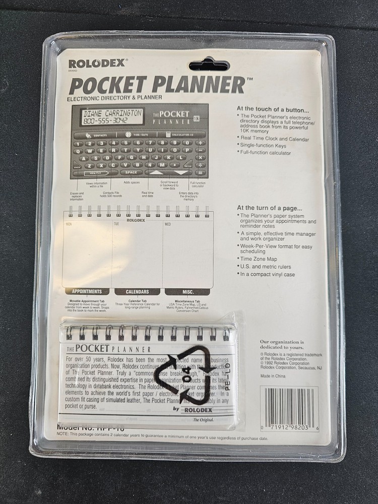 Executive Planner Value Pack Names & Numbers Factory Sealed - NEW