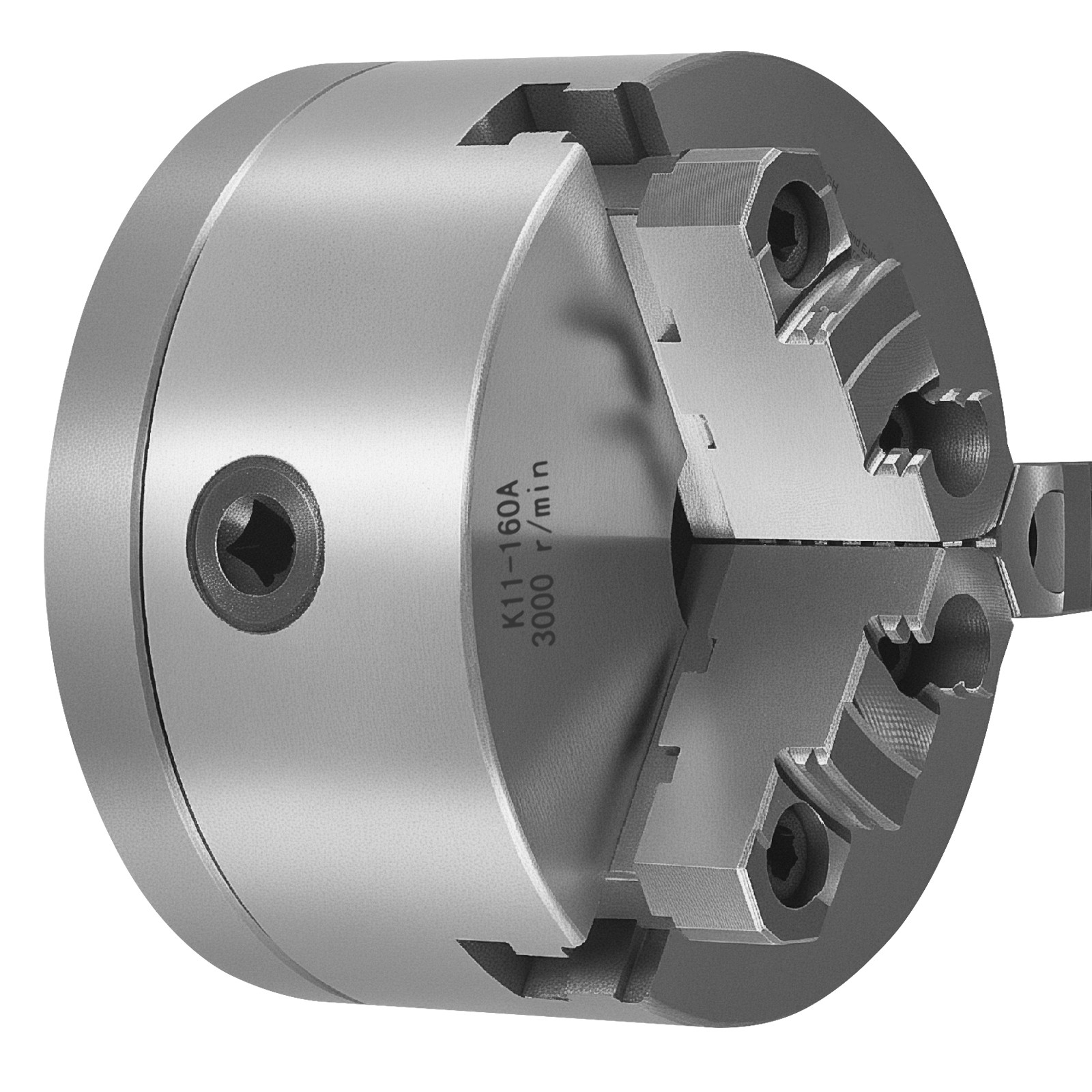 6 Inch 3-Jaw Self-Centering Lathe Chuck with 1 1/2 in-8 Threaded Backing Plate