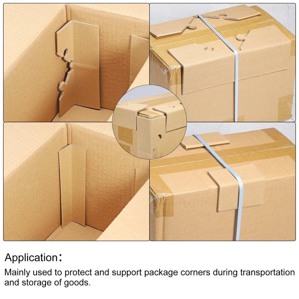 Adjustable Cardboard Corner Protector Package Frame 80x30mm Thick 3mm 24pcs