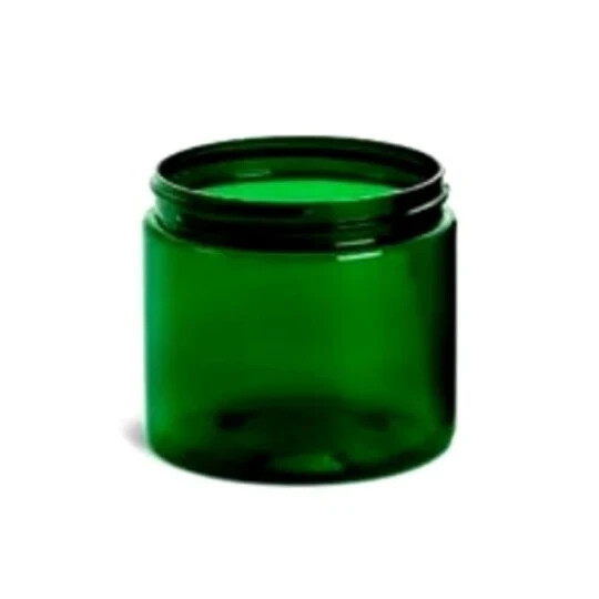 8oz Green Clear PET Single Wall Plastic Jars