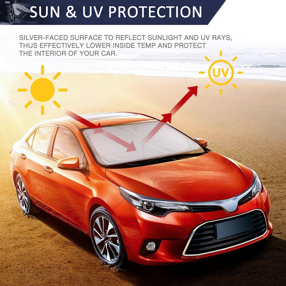 For Jeep Auto Windshield Sun Shade Reflective Screen Foldable UV Block Cover