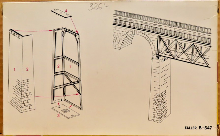 Faller HO B-547 Bridge Support Piers Germany