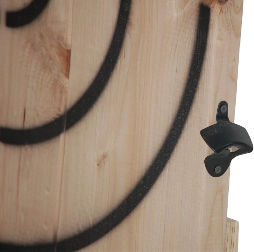 Official Size Rectangular Axe Throwing Target with Hanging Chain and Opener=