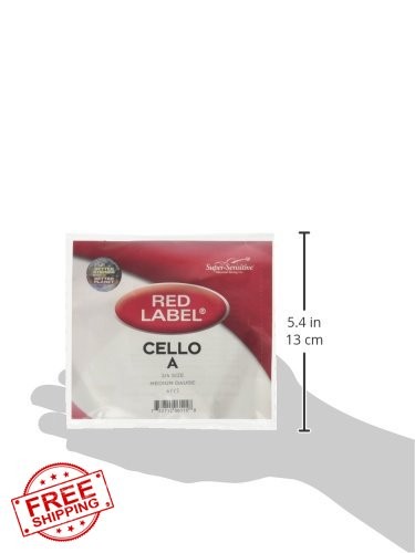 Super Sensitive Cello A String 3/4 Size Red Label 6115