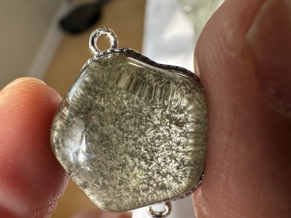 5x Natural Phantom Quartz Charms
