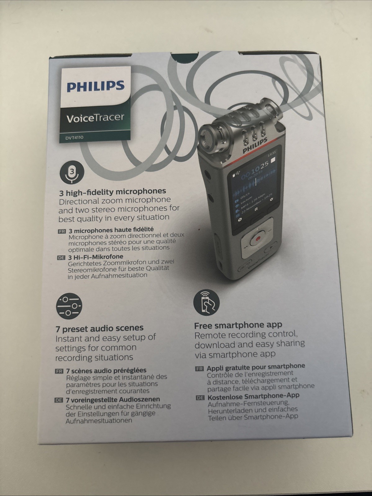 Philips VoiceTracer DVT4110 Audio Recorder