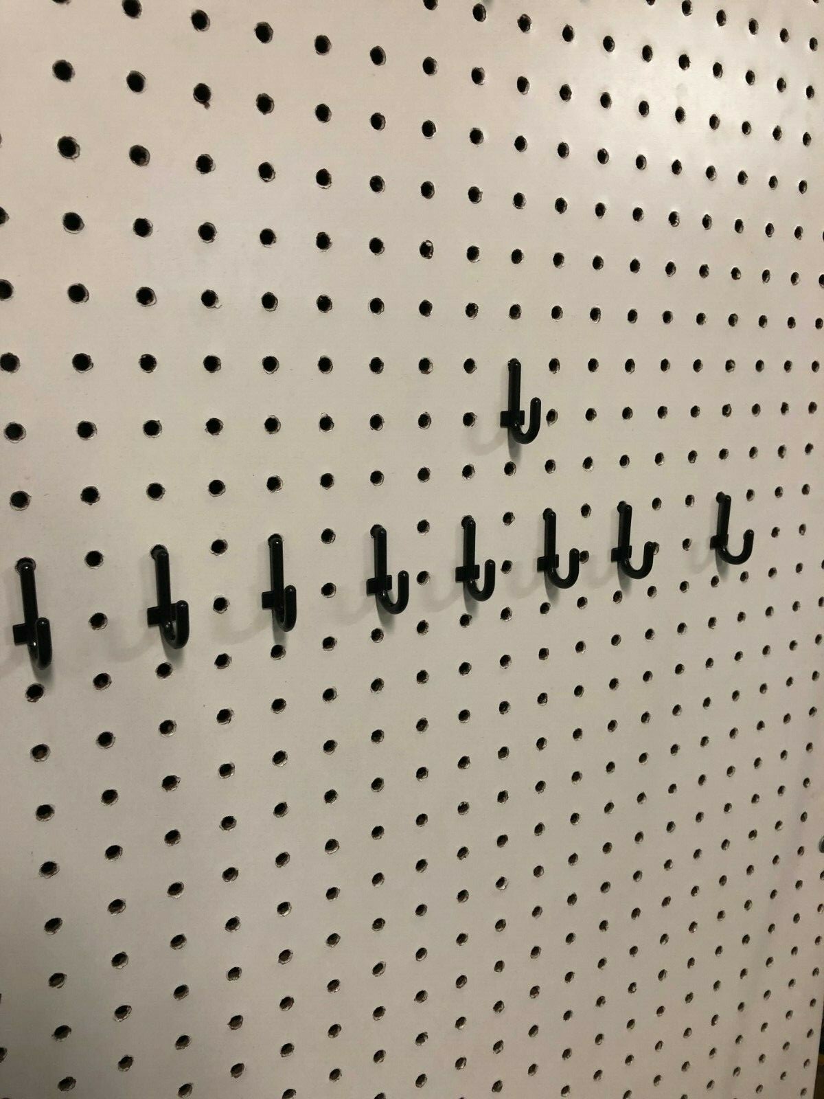 Plastic Pegboard Hooks Lowercase j-Hooks for peg boards 100 pieces MADE IN USA