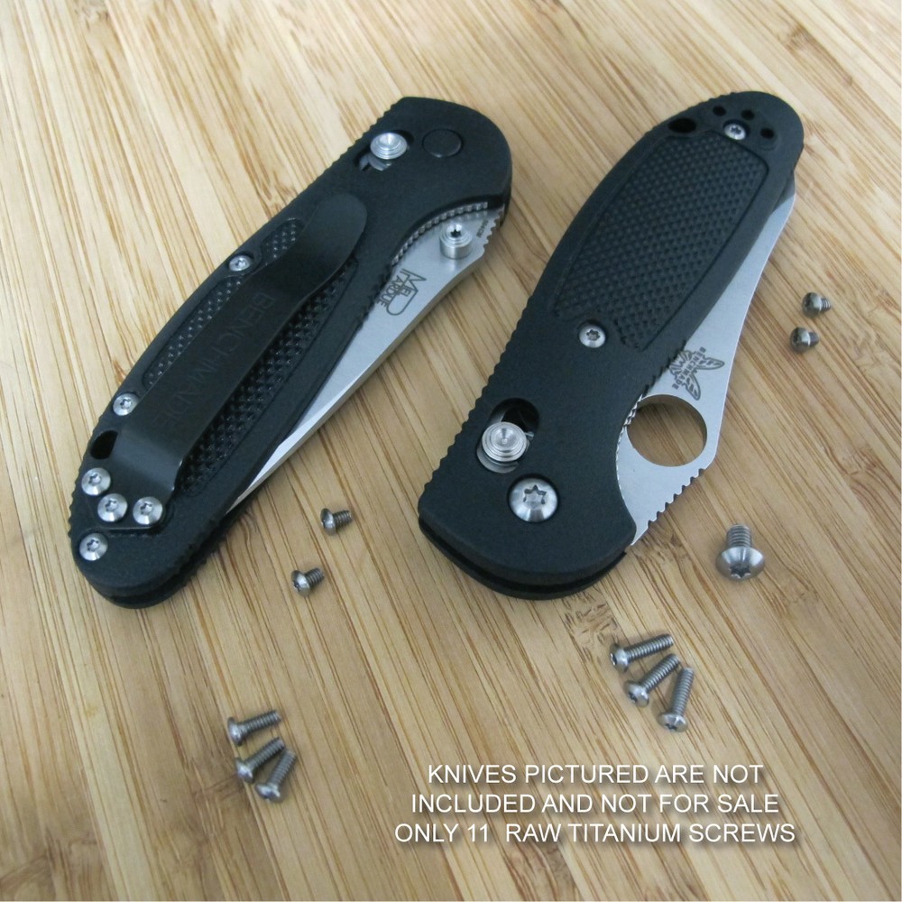 Benchmade 555 556 557 Mini Griptilian 11PC Replacement RAW Ti Titanium Screw Set